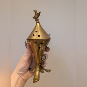 Brass Incense Holder With Eagle Top